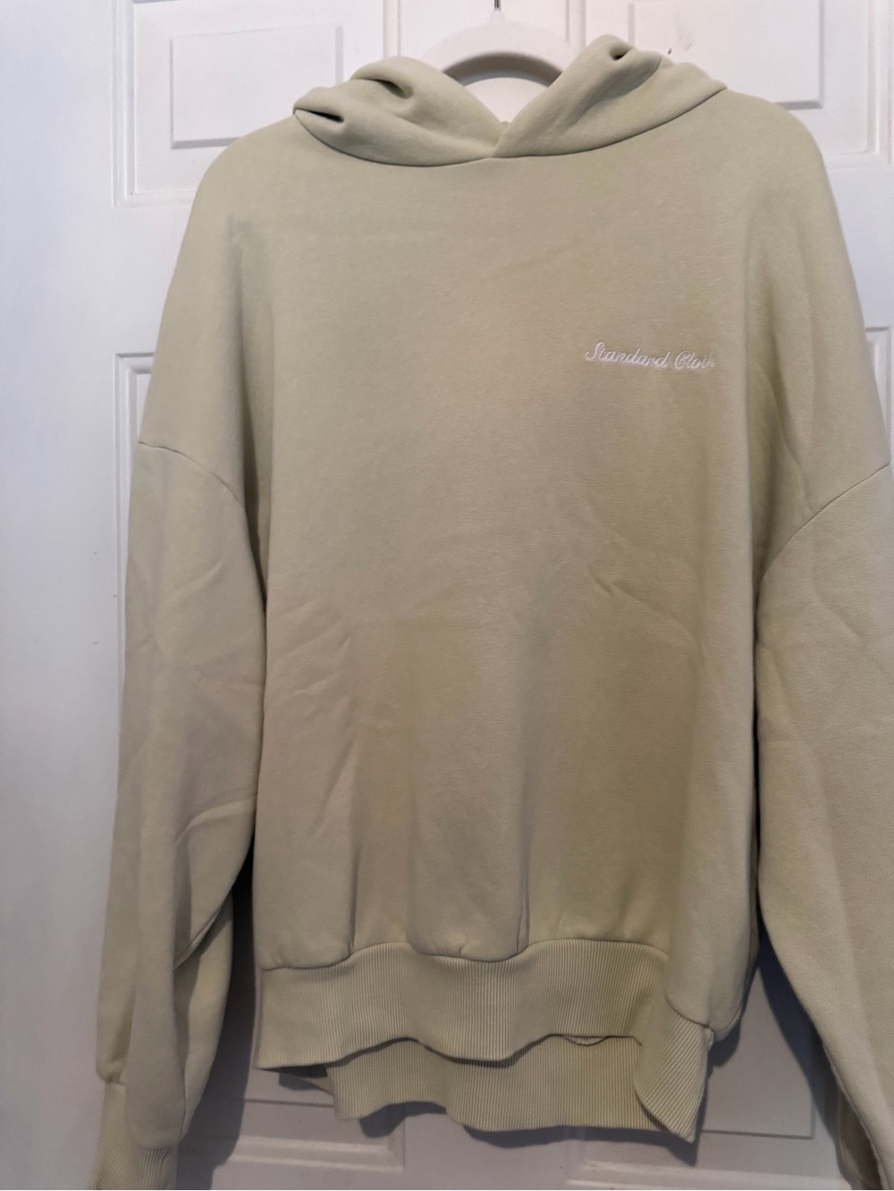 Standard Cloth by Urban Outfitters Crewneck Hoodie in Light Beige